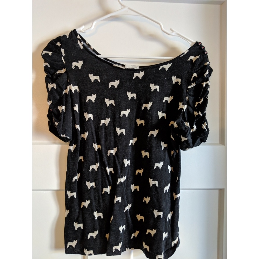 Here and There french bulldog tee